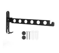 Respicefinem Black Folding Clothes Hanger Space Saving Collapsible Laundry Drying Rack Ideal For Bedrooms Bathrooms Closets Laundry Rooms Made Of High Strength