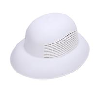 Respicefinem Chapeau Rigide d'apiculture en Plastique ventilé pour Homme et Femme, Design léger et Durable, Blanc, avec Large Bord pour Une Utilisation en Plein air dans Le rucher