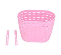Respicefinem Children Bike Basket Thickened Plastic Wear Resistant And For Boys And Girls To Explore The World On Scooters Approx 148g 12 X 15 X 20cm (Pink)