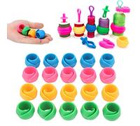 Respicefinem Clips Point 13××4 20 Pcs 4 Couleurs Fil Tomber Canette Clips Silicone Bobine Protecteur pour Couture et Broderie