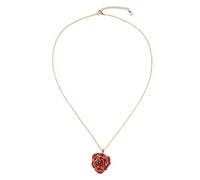 Respicefinem Collier avec pendentif en forme de rose plaqué or 24 carats trempé dans de rose Un pour les femmes et les filles. Idéal pour les anniversaires de la fête des