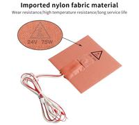 Respicefinem Coussin chauffant en silicone pour imprimante 3D 24 V 60 W Tapis chauffant 100 x 100 mm Lit chauffant avec thermistance Compatible avec l'imprimante 3D Voro V0