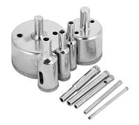 RespiceFinem Diamond Ebated Core Force Bit Bit 3 50 mm 10pcs Hole Saw pour tuile en Verre en Verre en Verre en Verre avec Construction métallique Premium