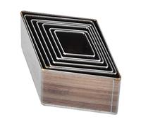 Respicefinem Die Punch Cutter Poinçonneuse Carrée 7 Pièces Outil de Poinçonnage 20 to 50mm pour Cuir Moule de Coupe en Acier pour Artisanat DIY et Création de Cuir
