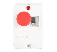 Respicefinem Disjoncteur de protection de moteur avec bouton d'arrêt d'urgence et lampe de signalisation IP55 2,5 4 A 230/240 V 400/415 V 500 V 690 V pour protection contre les
