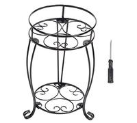 Respicefinem Double couche en métal en pot stand pour une utilisation intérieure et extérieure avec un style européen conception esthétique conception stable Support 42x32x10