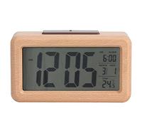 Respicefinem Fashionable Alarm Clock Electronic Clock with Temperature Display Wood Material and Ideal for Office Home and Living Roo