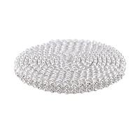 Respicefinem Garniture de chaîne en strass cristal de 3 mm pour bricolage, couture, embellissement haute luminosité pour robes de mariée, chaussures, couvre-chef et décoration de (diamant blanc sur