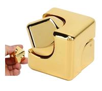 Respicefinem Gyroscope à Doigt carré en métal Cube Rotatif Anti-Stress décompression Jouet pour Enfants et Adultes avec Nouvelle Technologie de galvanoplastie ne se décolore