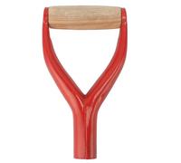 Respicefinem Heavy Duty poignée de Pelle de Remplacement avec poignée en Bois de hêtre Ergonomique Conception en Forme de Y pour Jardin Creuser des Outils de râteau 12,22 Pouces (Rouge)