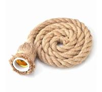 Respicefinem Hemp Rope Pendant Light Aesthetic Industrial Style Lamp Adds Rustic Charm Ideal For Parlor Living Room Restaurant Coffee Bar Corridor And Themed Party Home Decor 1m 3 (1m / 3.3ft Single