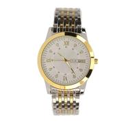 Respicefinem Hommes Squeleton montres en acier inoxydable analogique quartz lune phase homme montre pour hommes quartz jour date décontractée luxe lumineux mode robe montre avec allo, Blanc doré