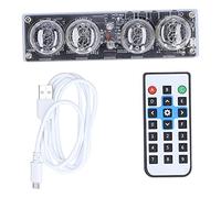 Respicefinem Horloge à Tube Lumineux colorée à 4 Chiffres sur 12 horloges rétro légères à LED, Une Superbe décoration d'intérieur avec rétroéclairage télécommandé, idéale pour Le