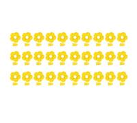 Respicefinem Hummingbird Feeder Replacement Flowers Bright Multicolor Unique Shape Garden Bird Feeder Accessories 30 Pack Yellow Plastic (Jaune)