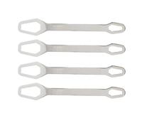 Respicefinem Jeu de 4 clés auto-serrantes à double extrémité - Clé réglable haute dureté 60HRC 822 mm pour automobile, réparation domestique et construction (Argent)