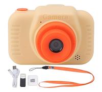 Respicefinem Kids Digital Camera High Definition Lens 1080P 8X Zoom USB Rechargeable for During Family Outings and Selfies with 32G Card Included (Beige)