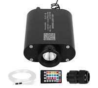 Respicefinem Kit de plafonnier à fibre optique RGBW avec moteur lumineux 12 W, câble de 2 m avec télécommande APP pour voiture, maison, AC85 265 V, synchronisation de la musique