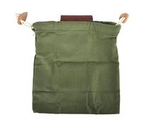 Respicefinem Leather Canvas Foraging Pouch Belt Fruit Picking Bag for Camping Hiking Outdoor Harvesting Durable Foldable Storage with Adjustable Drawstring Khaki (Vert OD)