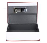 Respicefinem livre en forme de coffre-fort en acier classique livre secret coffre-fort serrure mot de passe type ménage boîte de rangement idéal pour sécuriser objets de valeur à (Rouge)