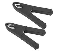 Respicefinem Lot de 2 pinces isolées 100 mm entièrement en cuivre pour test électrique de batterie pince à ressort pince crocodile rouge polyvalente pour la charge de la (Black)