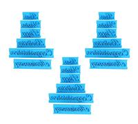 Respicefinem Lot de 3 moules à gaufrer à gâteau en plastique de qualité alimentaire pour décoration de gâteau de fête d'anniversaire avec 6 mots Joyeux anniversaire Meilleurs vœux