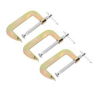 Respicefinem Lot de 3 pinces C et G robustes pour le travail du bois, support de poignée, outil de charpentier avec filetage plus épais et plus profond, idéal pour la fixation de (2 In)