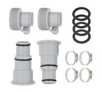 Respicefinem Lot de 4 adaptateurs de tuyau de piscine filetés en PVC avec embout fileté de 63,5 cm de diamètre intérieur - Bonne compatibilité