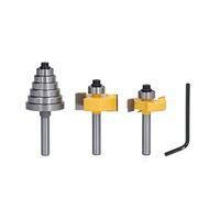 Respicefinem - mèche de routeur à tige de 1/4 pouces, multi-rainurée avec 6 roulements pour le travail du bois, coupe et rainurage sur les routeurs portatifs CNC