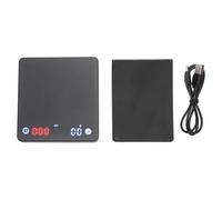 Respicefinem Mini Balance à café numérique rechargeable avec minuteur, tapis en silicone amovible pour café filtre, batterie 800 mAh, chargement USB-C, design compact