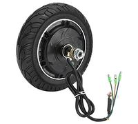 Respicefinem Moteur de moyeu de roue sans balais de 8 pouces pour scooter électrique, puissance de 350 W avec pneu solide, entraînement avant et arrière, noyau en cuivre pur,