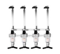 Respicefinem Mur Monté Bouteille Stand Distributeur 4 Bouteilles Spiritueux Rotatif Rack pour La Maison Bar Cuisine avec 30ml Esprit Mesure Étanche Valve