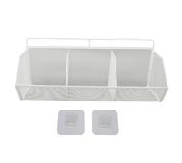 Respicefinem Panier Suspendu à 3 Grilles, Support Mural, Ouverture inclinée, Organisateur de Rangement en Fil métallique pour Cuisine, Salle de Bain, Buanderie, (Blanche)