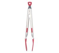 Respicefinem pince alimentaire épaissie 304 acier inoxydable anti-dérapant pince à Barbecue pour Restaurant cuisine cuisson noir (Rouge)