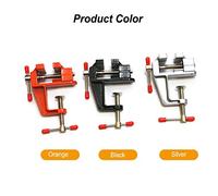 Respicefinem Pince de passe-temps miniature en aluminium sur étau de table Mini-outil multifonctionnel pour les projets de menuiserie et de métal de bricolage avec une résistance (Noire)