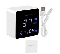 Respicefinem Portable PM2.5 Air Quality Monitor with Sensor Compact Design for Home Office Car USB Rechargeable Digital Display