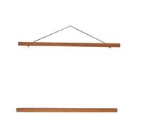 Respicefinem Porte-Affiche magnétique en Bois 21 cm, Cadre en Bois de Teck pour Impressions, Photos, œuvres d'art, Cintre décoratif avec aimants puissants (50 cm)