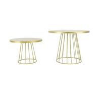 Respicefinem Présentoir à gâteaux Rond en métal doré de Style européen Rustique, présentoir à Desserts Multifonctionnel pour Mariages, Anniversaires, fêtes, thé de l'après-midi