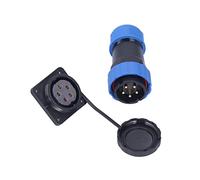 Respicefinem Prise carrée étanche IP68 Connecteur d'aviation avec Contacts en cuivre plaqué Or pour équipements de Communication et appareils électroniques (5 Pin)