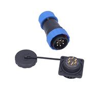 Respicefinem Prise carrée étanche IP68 Connecteur d'aviation avec Contacts en cuivre plaqué Or pour équipements de Communication et appareils électroniques (6 Pin)