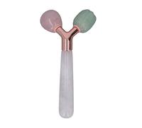 Respicefinem Rouleau de massage du visage pour raffermir la peau et réduire les poches avec outil de sculpture du visage en jade pour la routine quotidienne de soins de la peau