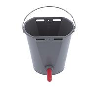 Respicefinem Seau d'alimentation en Plastique 8L avec tétines et clapets Anti-Retour pour l'alimentation du Lait de Veau du bétail Seau Durable avec échelle Transparente et (pour Le bétail)