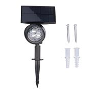Respicefinem Solar Spot Light 2 In 1 Outdoor Waterproof RGB Rotating Landscape Lighting For Garden Decor Energy Saving With High Energy Conversion Rate And IP44 Waterproof