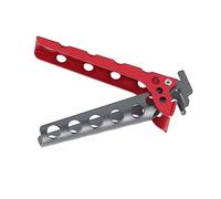 Respicefinem Stainless Steel and Aluminum Alloy Anti Scalding Hot Bowl Dish Plate Gripper Clips Tongs Ideal for Kitchen Cooking Handling Hot Pots Pans Bowls in Ovens Stovetops Stea (Black and Red)