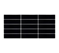 Respicefinem Tapis Mou avec l'idéal Blanc de Rayures pour Les escaliers en Bois d'intérieur approximativement 76x20 5cm dans la Taille 15 Pcs Cuttable Polyester Non Slip (Black and White