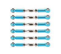 Respicefinem Tige de poussée de Voiture RC 6 pièces en Alliage d'aluminium Accessoires de Liaison de Tige de tendeur réglables pour pièces de Mise à Niveau de Voiture RC avec (Bleue)