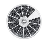 Respicefinem Tiny Screws Bote de 600 pices de 12 petites vis M1/1,2/1,4/1,6 Petit jeu de vis et dcrous Boulons assortis pour montres Instruments lectroniques Lunettes de solei