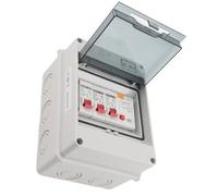 Respicefinem Unité de consommation de caravane de garage à 2 voies 40 A 30 mA RCD double MCB 6 A 16 A IP65 Protection électrique sécurisée étanche pour installations mobiles