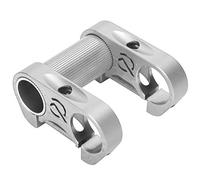 Respicefinem Vélo Vélo Double Tige Riser 25 4 mm Vélo Pliant en Alliage d'aluminium Support de Guidon réglable Rouge Convient pour Guidon de 25 4 mm 1 0in Diamètre Environ 70 mm 2 8in (Argent)