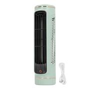 Respicefinem Ventilateur de bureau sans pales, 3 vitesses, silencieux, rechargeable, batterie 1200 mAh, vert, pour chambre, bureau et extérieur. (Verte)