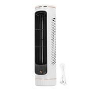 Respicefinem Ventilateur de bureau sans pales, 3 vitesses, silencieux, rechargeable, batterie 1200 mAh, vert, pour chambre, bureau et extérieur. (Blanche)